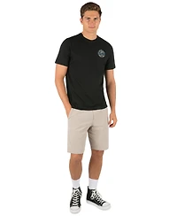 Hurley Men's Camp Artwork At Center Back Crewneck T-Shirt