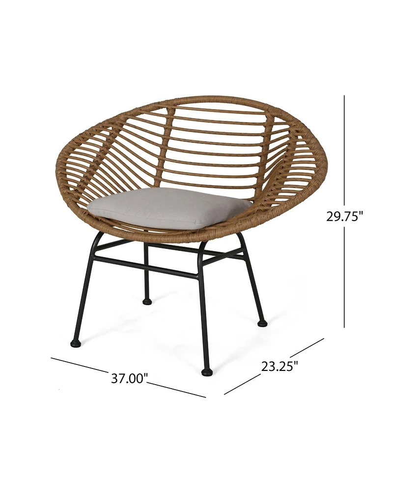 Mondawe Outdoor Patio Chairs Set of 2 with Cushions