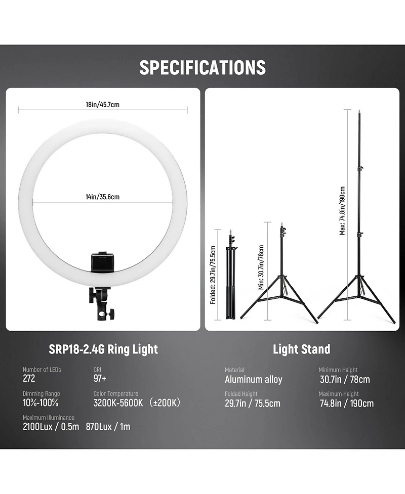 Neewer Ring Light for select iPhone and Android mobile devices