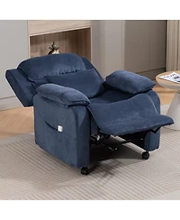 Dyhome Power Recliner Chair with Chenille Upholstery and Lumbar Pillow