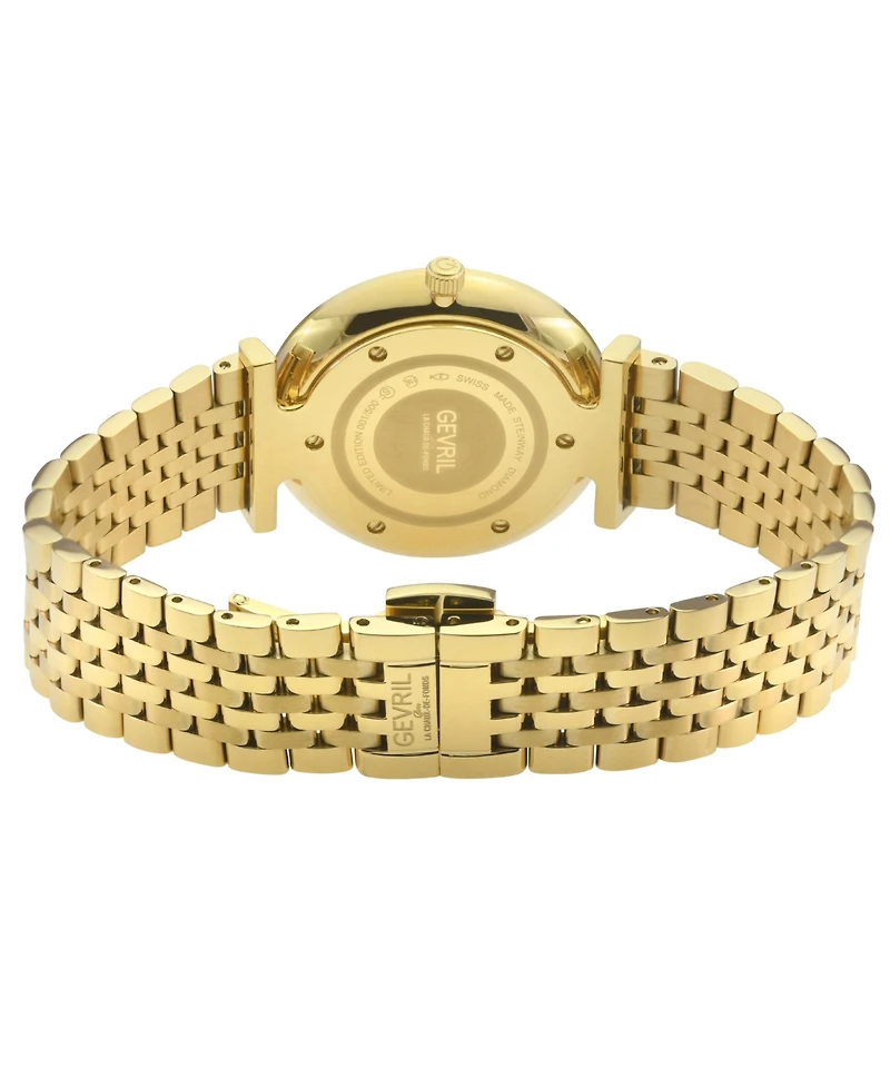 Gevril Women's Atelier 57 Swiss Quartz Diamond Ip Stainless Steel Bracelet Watch
