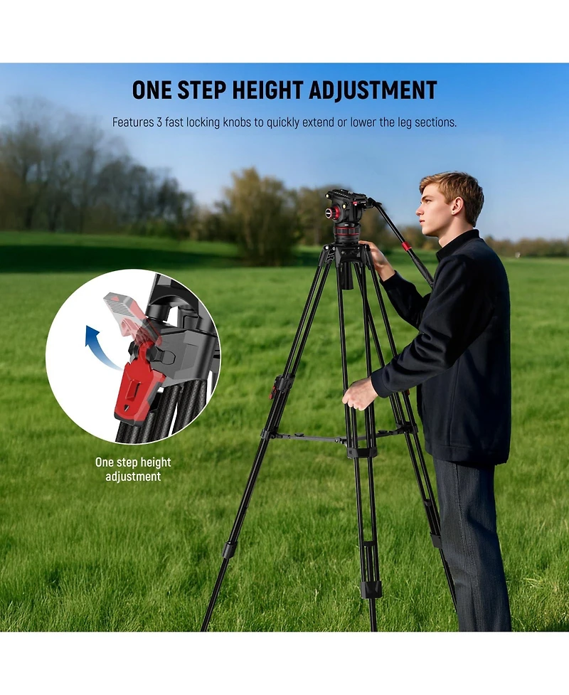 Neewer LL37 Camera Tripod with 22lb