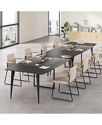 Tribesigns 8Feet Conference Room Table, Boat Shaped Meeting Table