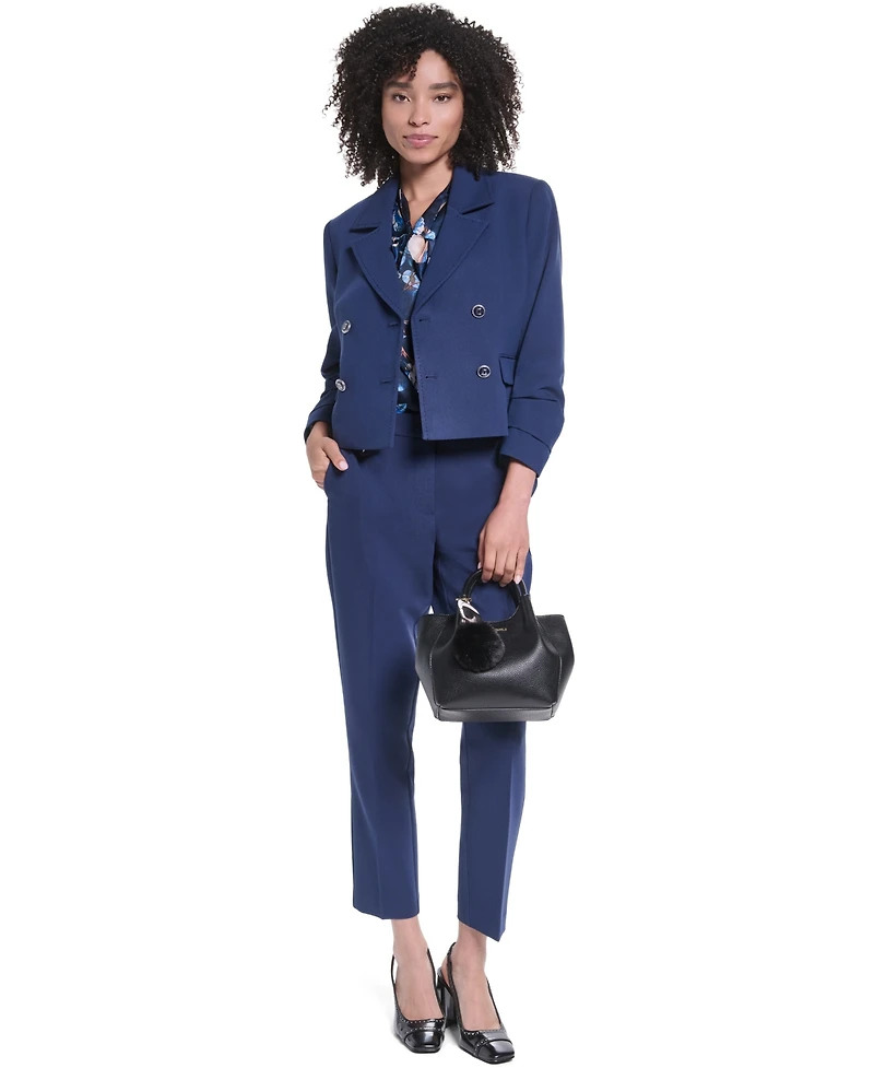 Karl Lagerfeld Paris Women's Cropped Two-Button Jacket