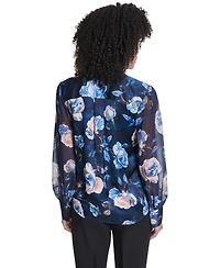 Karl Lagerfeld Paris Women's Long-Sleeve Blouse