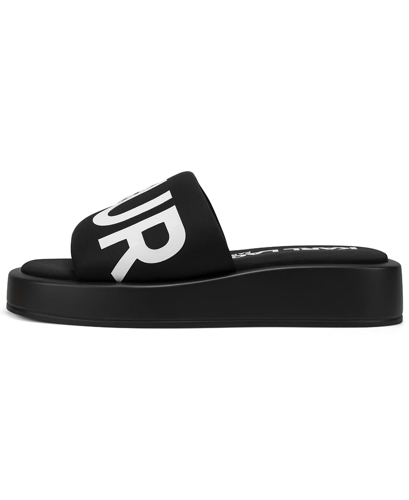 Karl Lagerfeld Paris Women's Opal Bonjour Platform Slide Sandals