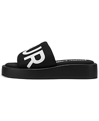 Karl Lagerfeld Paris Women's Opal Bonjour Platform Slide Sandals