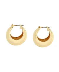 Robert Lee Morris Soho Silver Chubby Huggie Earrings