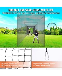 Vevor 70Feet Softball Baseball Cage Netting Heavy Duty Pe Pitching Batting Net