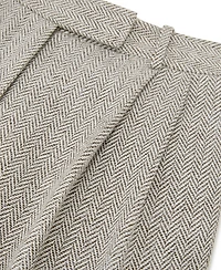 Reiss Petite Ezra Herringbone Straight-Leg Suit Pants