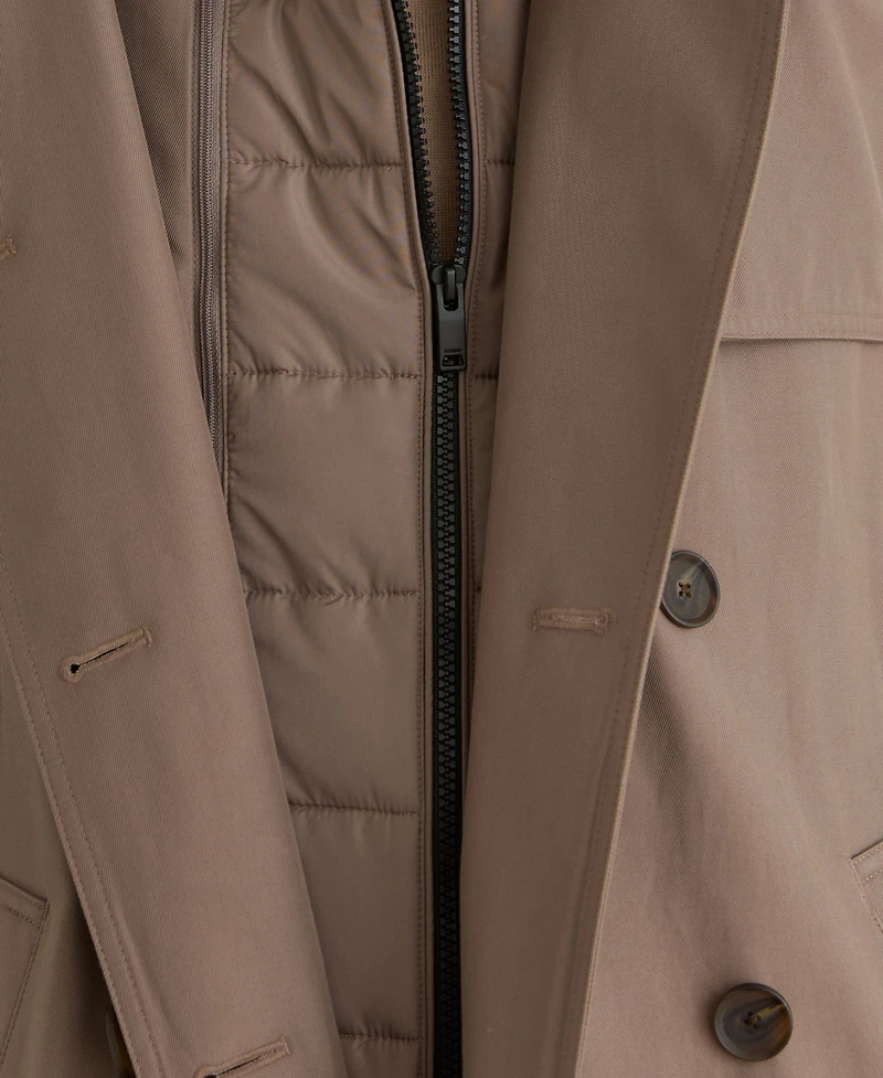 Reiss Women's Azura Double-Breasted Hooded Gabardine Trench Coat