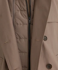 Reiss Women's Azura Double-Breasted Hooded Gabardine Trench Coat
