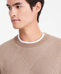Alfani Men's Criss-Cross Jacquard Crewneck Sweater, Macy's Exclusive