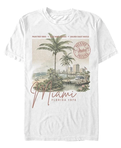 Fifth Sun Men's Mad Engine 0525 Miami Art T-Shirt
