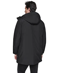 Dkny Men's Heavyweight Signature Parka with Attached Hood Jacket