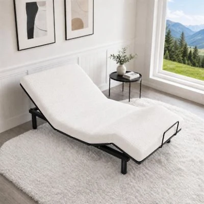 Homfan Adjustable Metal Bed Frame Heavy Duty Platform Bed Base 1000 Lbs Weight Capacity Sturdy Steel Frame