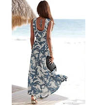 Lascana Women's V-Neck Maxi Dress