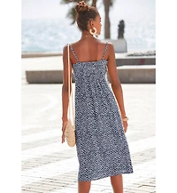 Lascana Women's Button Up Panel Dress