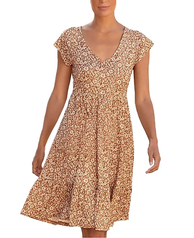 Lascana Women's V-Neck Flounce Dress