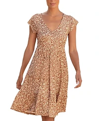 Lascana Women's V-Neck Flounce Dress