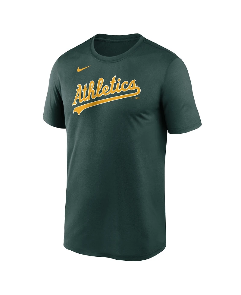 Nike Men's Green Athletics Legend Fuse Wordmark T-Shirt