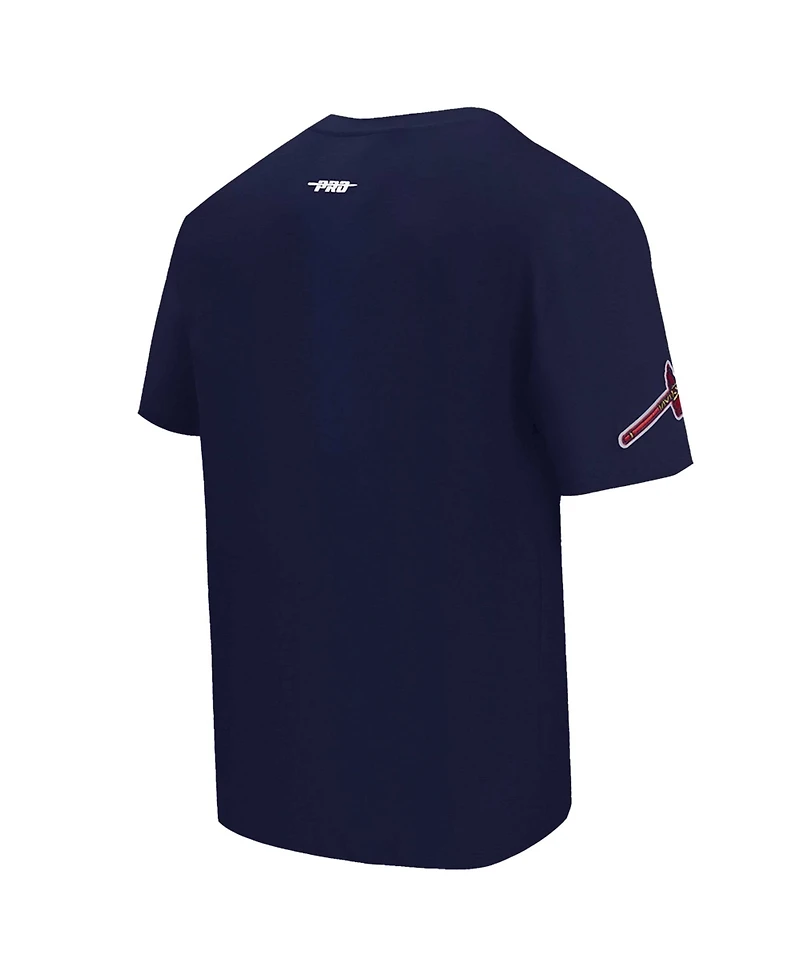 Pro Standard Men's Navy Atlanta Braves Turn It Up Dropped Shoulder T-Shirt