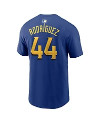 Nike Men's Julio Rodriguez Royal Seattle Mariners City Connect Name & Number T-Shirt