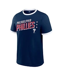 Darius Rucker Collection By Fanatics Men's Navy Philadelphia Phillies Americana Washed Ringer T-Shirt
