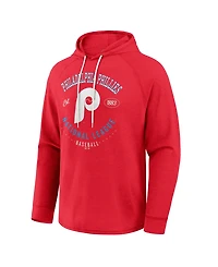 Darius Rucker Collection By Fanatics Men's Red Philadelphia Phillies Raglan Hooded Long Sleeve T-Shirt