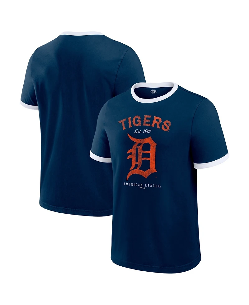 Darius Rucker Collection By Fanatics Men's Navy Detroit Tigers Washed Ringer T-Shirt
