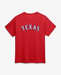 Logo Athletic Men's Red Texas Rangers Wordmark T-Shirt