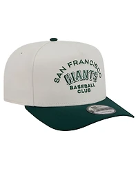 New Era Men's Cream/Dark Green San Francisco Giants Chrome A-Frame 9FIFTY Snapback Hat