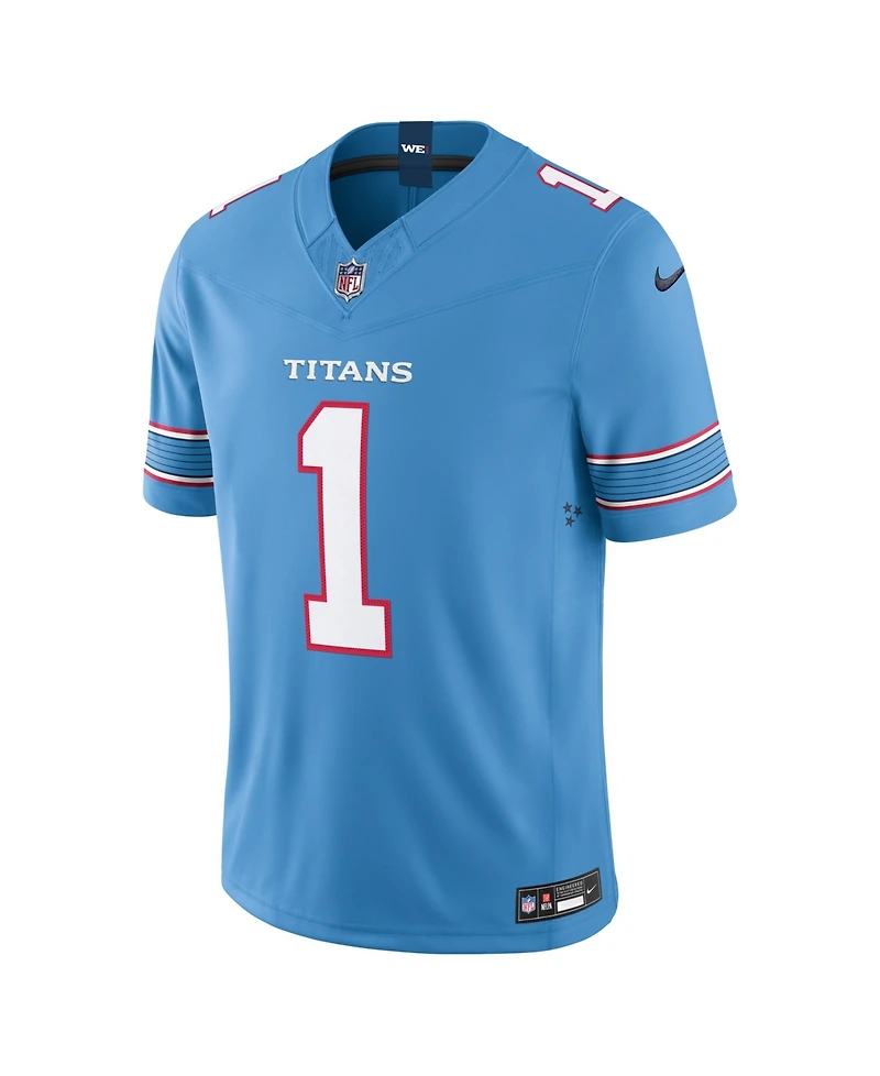 Nike Men's Cameron Ward Light Blue Tennessee Titans Vapor F.u.s.e. Stitched Limited Jersey