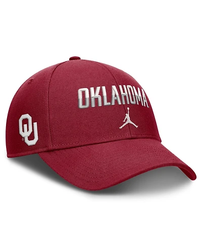 Jordan Men's and Women's Crimson Oklahoma Sooners 2026 On-Field Gameday Rise Adjustable Hat