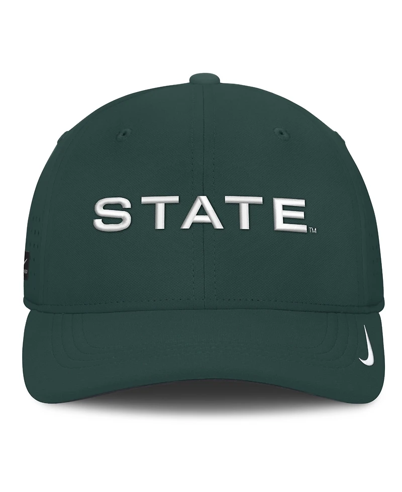 Nike Men's Green Michigan State Spartans Gameday Aerobill Swooshflex Dri-fit Hat