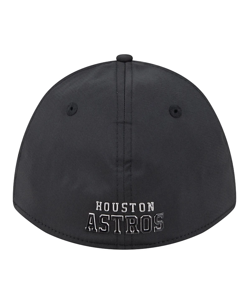New Era Men's Black Houston Astros Metallic 39THIRTY M-Crown Flex Hat