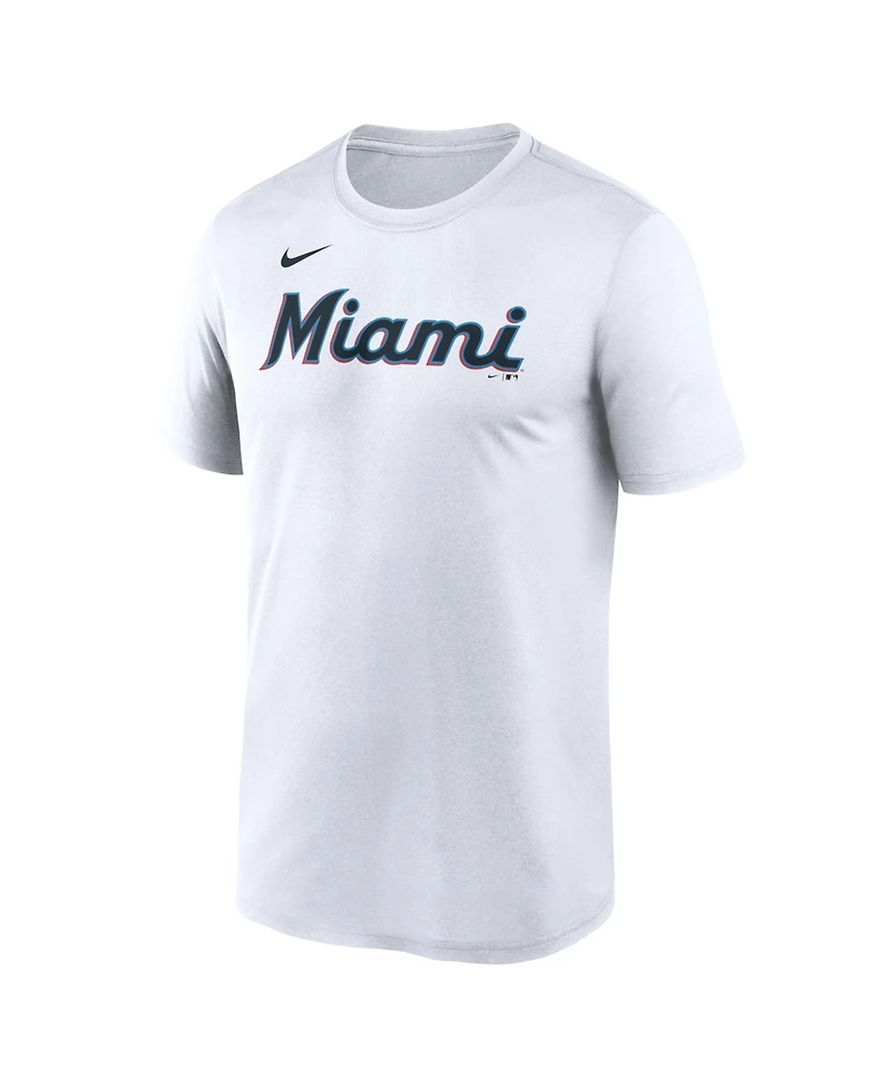 Nike Men's White Miami Marlins New Legend Wordmark Dri-fit T-Shirt