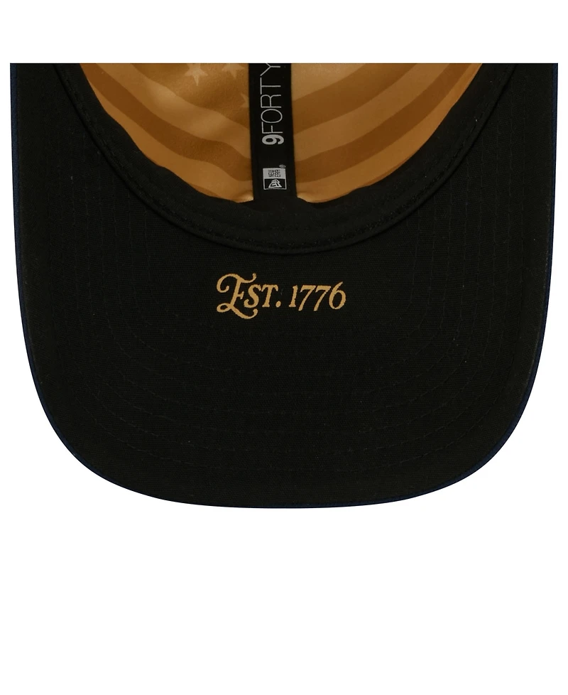 New Era Big Boys and Girls Cream/Navy New York Mets Usa 250 9FORTY M-Crown Adjustable Hat