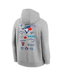 Nike Men's Heather Gray Toronto Blue Jays 50th Season Club Hoodie