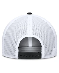 Nike Men's Black/White Chicago Cubs Camo Rise Trucker Dri-fit Adjustable Hat