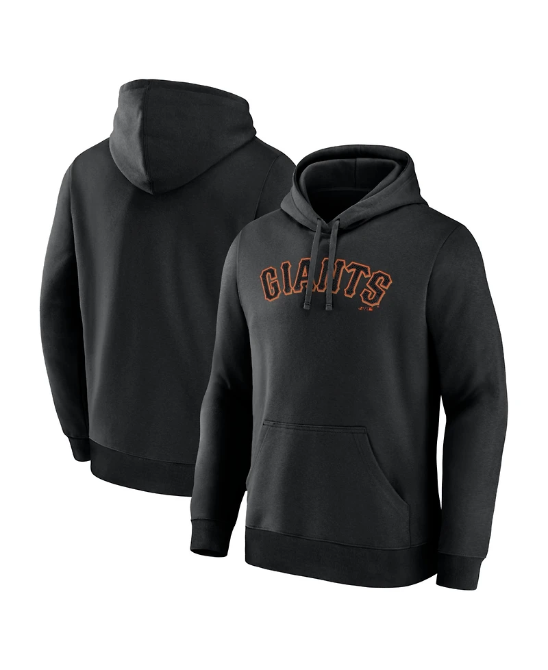 Logo Athletic Men's Black San Francisco Giants Wordmark Hoodie