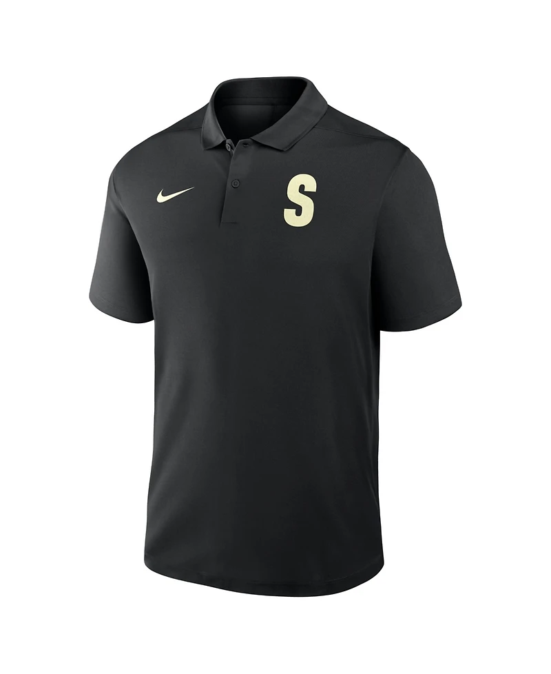 Nike Men's Black Seattle Mariners Alternate Victory Dri-fit Polo Shirt