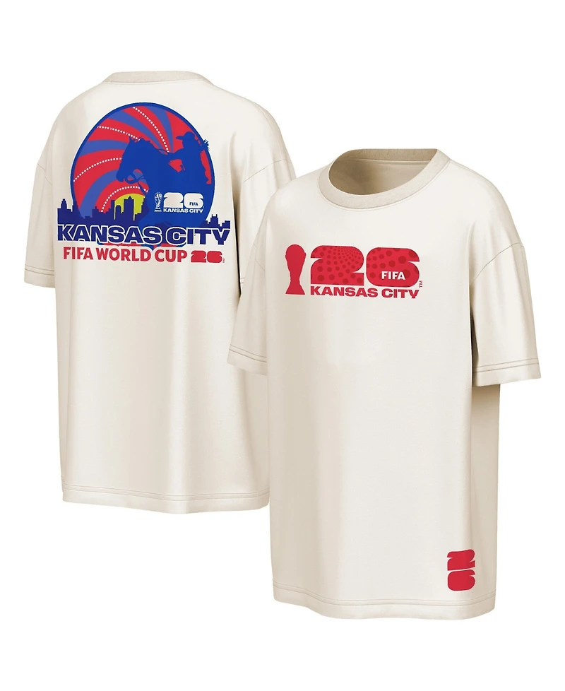Outerstuff Men's Natural Fifa World Cup 2026 Kansas City Big Poster T-Shirt