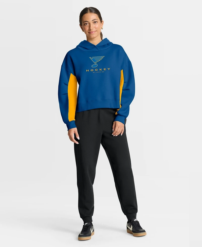 Fanatics Women's Blue St. Louis Blues Back Check Boxy Hoodie