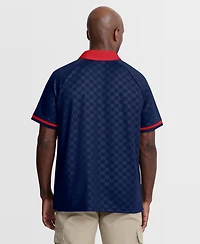 Fanatics Men's Navy/Red New England Patriots Homerun Raglan V-Neck Polo Shirt