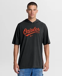 Nike Men's Black Baltimore Orioles Arched Wordmark Tri-Blend Hooded T-Shirt