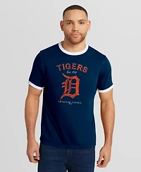 Darius Rucker Collection By Fanatics Men's Navy Detroit Tigers Washed Ringer T-Shirt