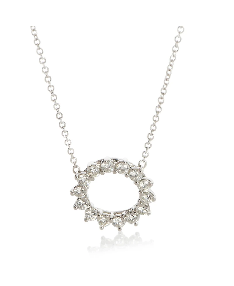 Pre-Owned Tiffany & Co Platinum Diamond Open Circle Pendant