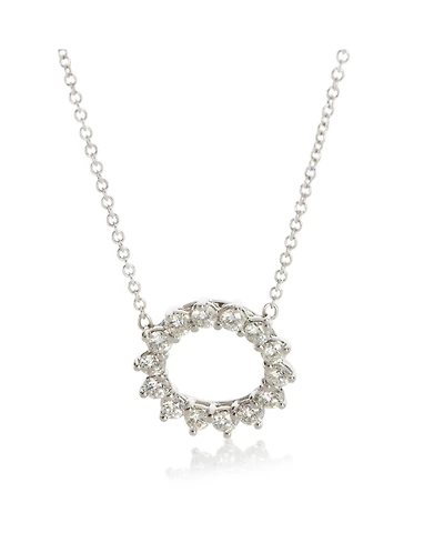 Pre-Owned Tiffany & Co Platinum Diamond Open Circle Pendant