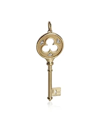 Pre-Owned Tiffany & Co Yellow Gold Diamond Clover Key Pendant